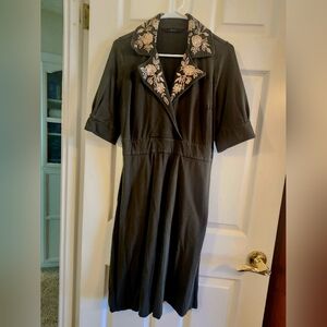 Beautiful eshakti Deep green dress with floral embroidery